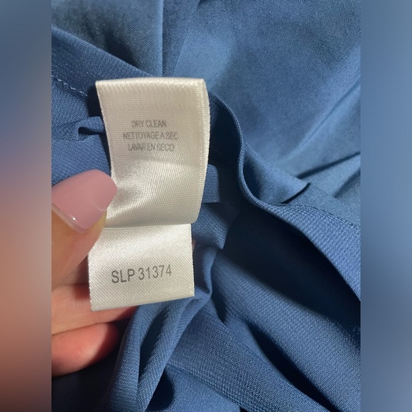 BCBGMaxAzria Blue A-Line Pleated Skirt Knee-Length Casual Work - Picture 8 of 8